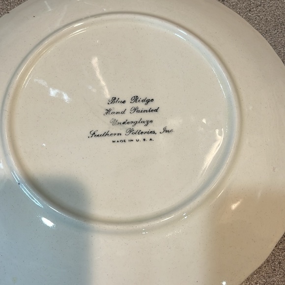 4 Blue Ridge Hand Painted fruit plates - Picture 3 of 9